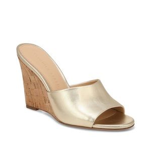 Copy VERONICA BEARD 5.5 Dali Metallic/Cork Wedge Sandals NWT